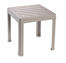 Tavolo Tavolino in Resina da Esterno o Interno Baby Pop Grigio 39 x 39 x 38 cm