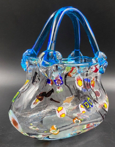 Vaso soprammobile borsa murano - vaso,