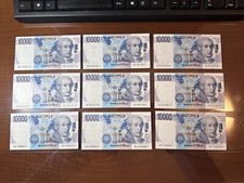 SERIE 9 BANCONOTE LIRE 10000