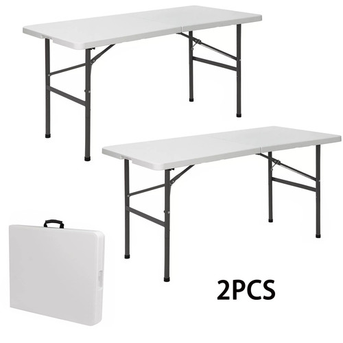 2pcs 4ft tavolo pieghevole - 2pcs, in
