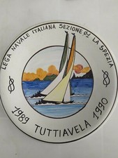 Marina militare ceramica Sport Velico Trofeo la spezia Premio 89-90 Lega navale