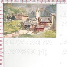 A2319 AOSTA COURMAYEUR LA SAXE 1920 ILLUSTRATORE ZAMBELETTI