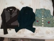 LOTTO 3 MAGLIONI CARDIGAN DONNA RAGAZZA, 2 LANA USATI, 1 SINTETICO NUOVO TG S/M