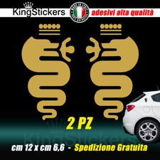 2 Adesivi Biscione ALFA ROMEO