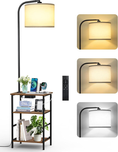 Lampada terra con tavolino - lampada,