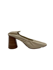 Sarah Chofakian tacchi bianchi in legno da donna taglia UK 2