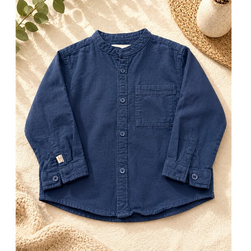 Camicia zara blu cotone con - zara,