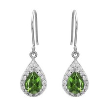 Solitaire Accents Pear Peridot