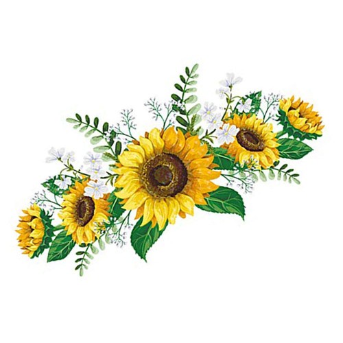 Adesivi murali girasole giallo - adesivi,