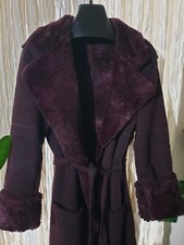 Cappotto vestaglia in lana cotta e pelliccia SUPER FEMMINILE