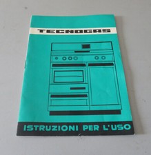 vintage TECNOGAS libretto istruzioni per l'uso CUCINE A GAS