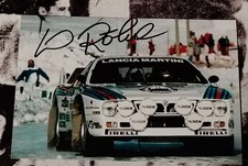 AUTOGRAFO WALTER ROHRL FOTO LANCIA MARTINI RACING SIGNED RALLY WC ITALIA