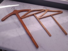 3 pezzi legno Gruccia omino appendino con manico appendiabiti toga vintage