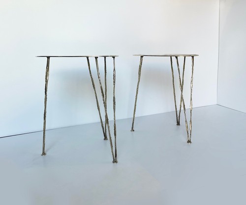 Side table total brass - side, |