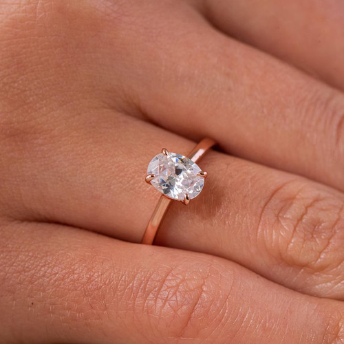 Fede nuziale ovale diamante - nuziale,