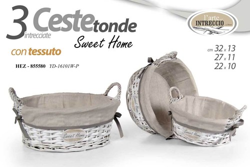 Cestini vimini tondi con - cestini,