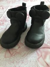 scarpe bimba stivaloni neri, motivo Minnie Mouse misura 22 ZARA 