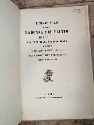Simulacro della madonna del - della,