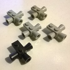 5x LEGO 3963 Brick 2x1 with Positioning Rockets Gray Black 6971 442 918 487 6780