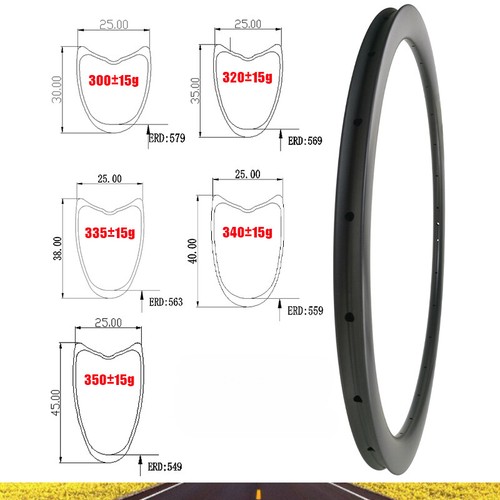 Cerchio carbonio 700c largo - 700c,