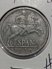 1940 Spagna 10 Centimos Au