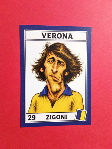 Figurina caricatura calciatori - figurina,