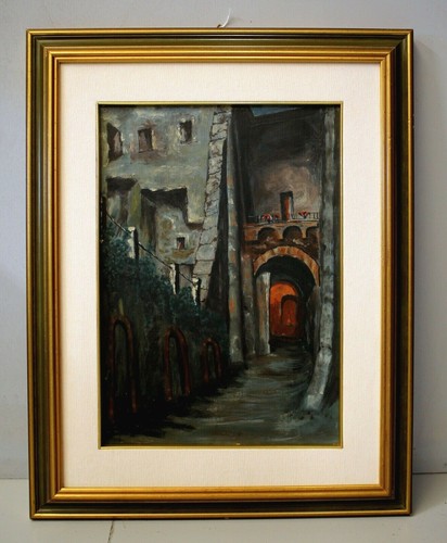 Quadro olio tavola paesaggio - ,