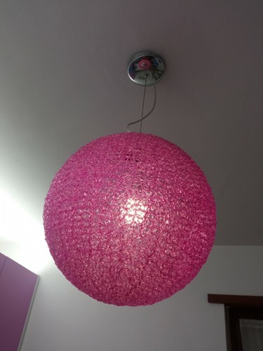 Lampadario cameretta fucsia - , in