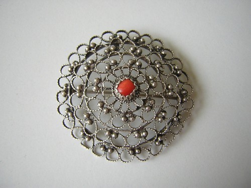 Argento spilla pendente - spilla,