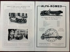 1924 Circa L'Alfa Romeo Auto