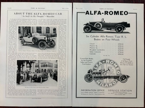 1924 circa alfa romeo - 1924, l'alfa