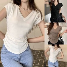 T-shirt donna alla moda scollo