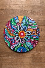 Quadro Quadri Tela Rotonda 40x40 Diametro - Acrilico Astratto