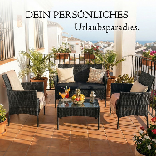 Set divano pezzi rattan - divano,