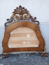 CORNICE NOCE INTAGLIATA CON FREGI E CIMASA SCOLPITI - LUIGI FILIPPO FINE '800