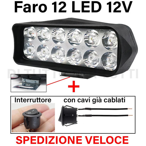 Faro led 12v barra - 12,