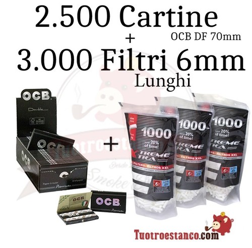 500 cartine ocb - 2.500, doppia