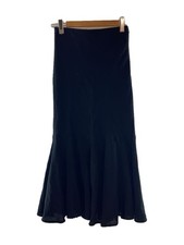 Gonna lunga a strati in crepe Plage lino nero 36 usata