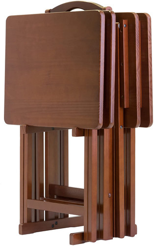 Piece snack table set walnut - piece,