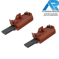 KIT COPPIA SPAZZOLE CARBONCINI MOTORE LAVATRICE CANDY HOOVER ZEROWATT 49028931