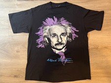 Maglietta Vintage Albert Einstein E=MC2 Andazia Stampa Grafica Punto Singolo T Shirt