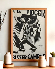 Poster su tela Bitter Campari Depero Futurista vintage 30x40