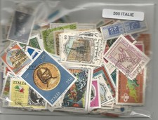 Lot  de 500 timbres d'Italie