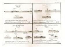 Veduta antica e originale Bretagna 1829 Basse David Trujean du Soleil Royal 