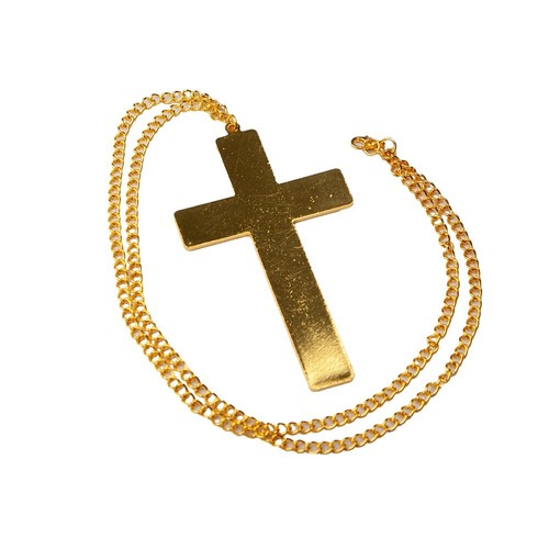 Collana croce oro effetto