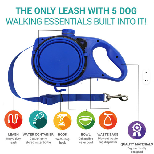 Laisse chien avec eau - laisse,