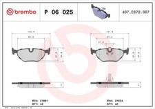 BREMBO P06025 Kit pastiglie