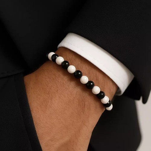 Bracciale perle bianco - bracciale,