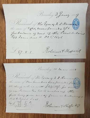 1928 receipts robinson - 1928/9,