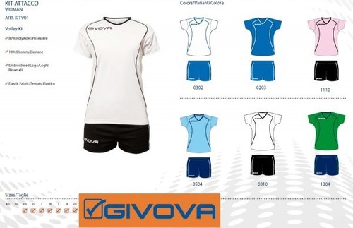 Completino volley donna kit - completino,